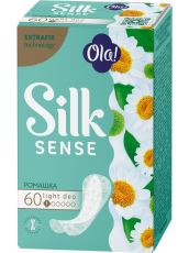 Ола(Ola) Silk Sense LIGHT прокладки ежедневные тонкие стринг-мультиформ аромат Ромашка №60