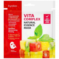 Киоко маска д/лица тканевая тонизирующая комплекс витаминов А,Е,С/растительный протеин зародышей пшеницы N1