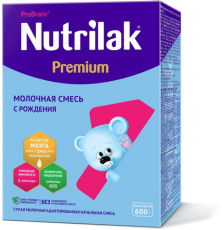 Нутрилак(Nutrilak) Премиум+ 1 смесь молочная сухая адаптир 0-6мес 600г картон