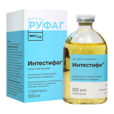 Интестифаг р-р д/внутр примен и рект введ 100мл