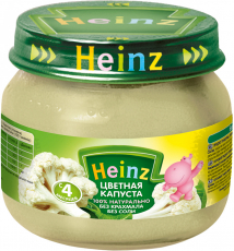 Хайнц(Heinz) пюре цветная капуста 4+ 80г ст/б