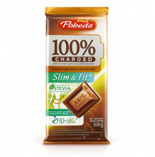 Шоколад молочный б/сахара Чаржед Слим энд фит 100г