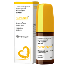 Изакардин спрей подъязычн доз 1,25мг/доз 300ДОЗ 15мл