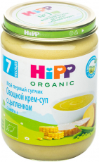 Хипп(HIPP) крем-суп овощной с цыпленком 190г