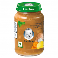 Гербер (GERBER) пюре говядина по-домашнему морковь 190г