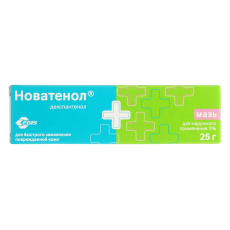 Пантенол Д Новатенол мазь д/наруж примен 5% 25г