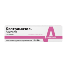 Клотримазол-Акрихин мазь д/наруж примен 1% 20г