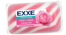 Эксе(EXXE) Крем+мыло Нежный пион №1 80г розовое полосатое одиночное