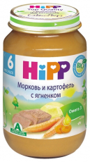 Хипп(HIPP) пюре картофель и морковь с цыпленком 190г
