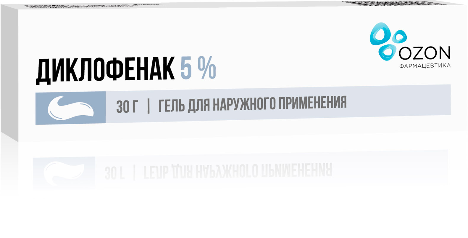 Диклофенак гель д/наружн примен 5% туб 30г