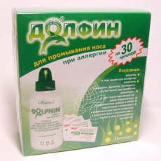 Долфин устройство д/промыв носа д/взр при аллергии 240мл+средство 2г N30