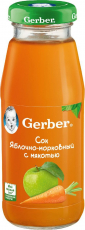 Гербер (GERBER) сок яблочно-морковный 175мл