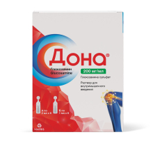 Дона р-р д/в/м введ 200мг/мл 2мл №6 +раств-ль