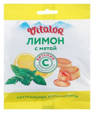 Виталор карамель  Лимон/Мята + Витамин С 60г