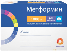 Метформин таб ппо 1000мг №60