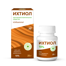 Ихтиоловая мазь д/наруж примен 10% 25г