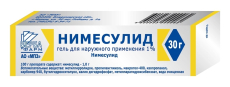Нимесулид гель д/наружн примен 1% 30г №1