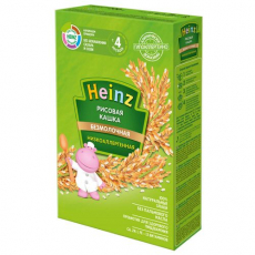 Хайнц(Heinz) каша безмолоч рисововая низкоаллергенная 160г картон