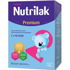 Нутрилак(Nutrilak) Премиум+ 2 смесь молочная сухая адаптир 6-12мес 600г картон