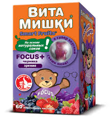 Кидс Формула ВитаМишки Фокус+ паст жеват №60