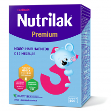 Нутрилак(Nutrilak) Премиум 3 напиток молочный сухой  12+мес 600г картон