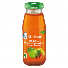 Гербер (GERBER) сок яблоко/виноград/шиповник 175мл