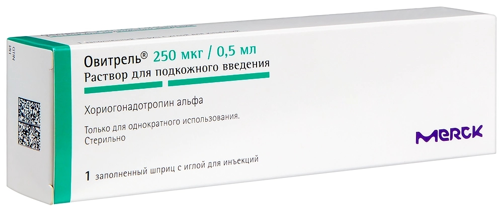 Овитрель р-р д/п/к введ 250мкг шпр 0,5мл №1