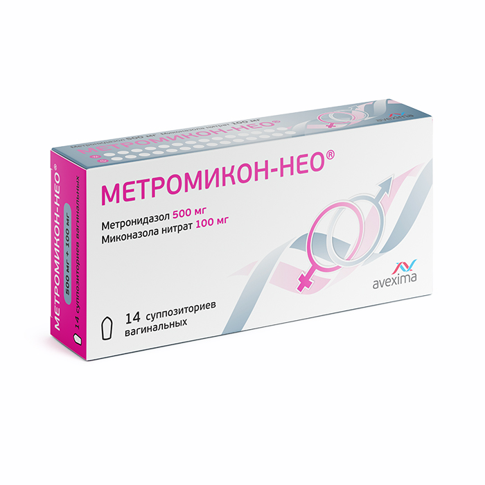 Метромикон-Нео супп ваг 500мг+100мг №14