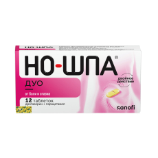 Но-шпа Дуо таб 40мг+500мг №12