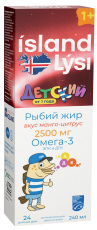 Лиси Омега-3 Рыбий жир детский со вкусом манго-цитрус 240мл