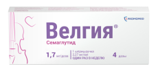 Велгия р-р д/п/к введ 0,00017мг/доз шпр-ручк 3мл №1 +игла №5