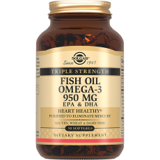 Солгар тройная омега-3 950мг ЭПК и ДГК капс 1950мг №50