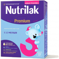 Нутрилак(Nutrilak) Премиум+ 3 напиток молочный сухой 12+мес 350г картон