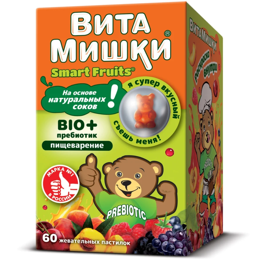 Кидс Формула ВитаМишки БИО+ паст жеват №60