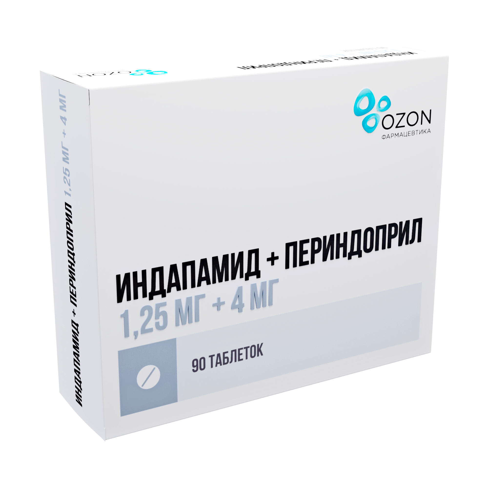 Индапамид+Периндоприл таб 1,25мг+4мг №90