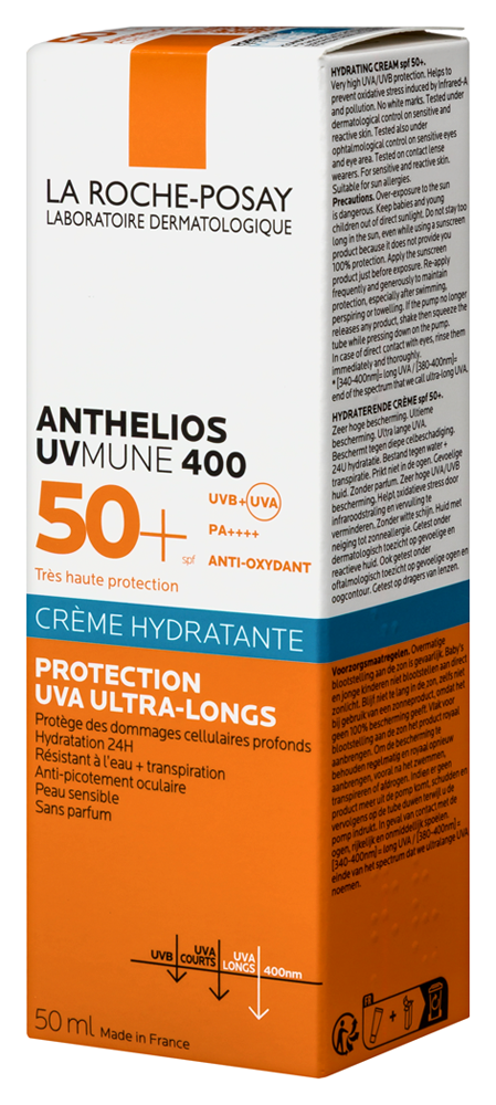 Ля Рош Позе Антгелиос UVMUNE 400 Солнцезащитный увлажняющий крем для лица SPF50+/PPD30 50мл