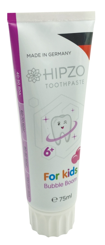 Хипзо зубная паста Бабл Бум детская 6+ 75мл