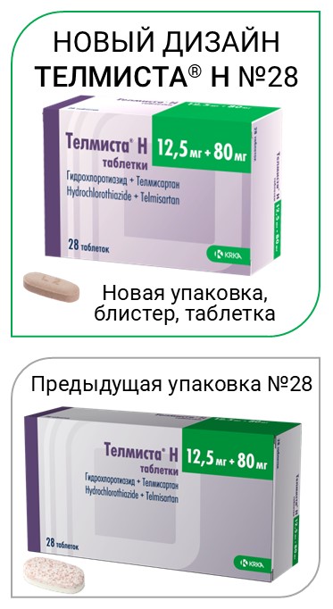 Телмиста Н таб 12,5мг+80мг №28