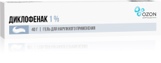 Диклофенак гель д/наружн примен 1% туб 40г