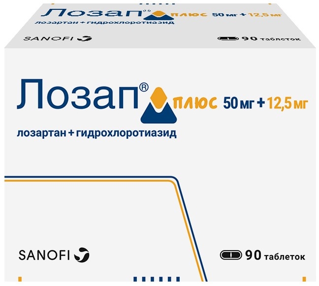 Лозап Плюс таб ппо 50мг+12,5мг №90