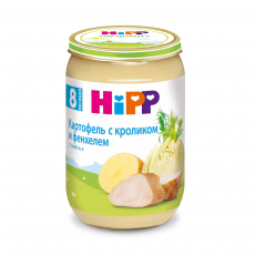 Хипп(HIPP) пюре картофель/кролик/фенхель 220г ст/б