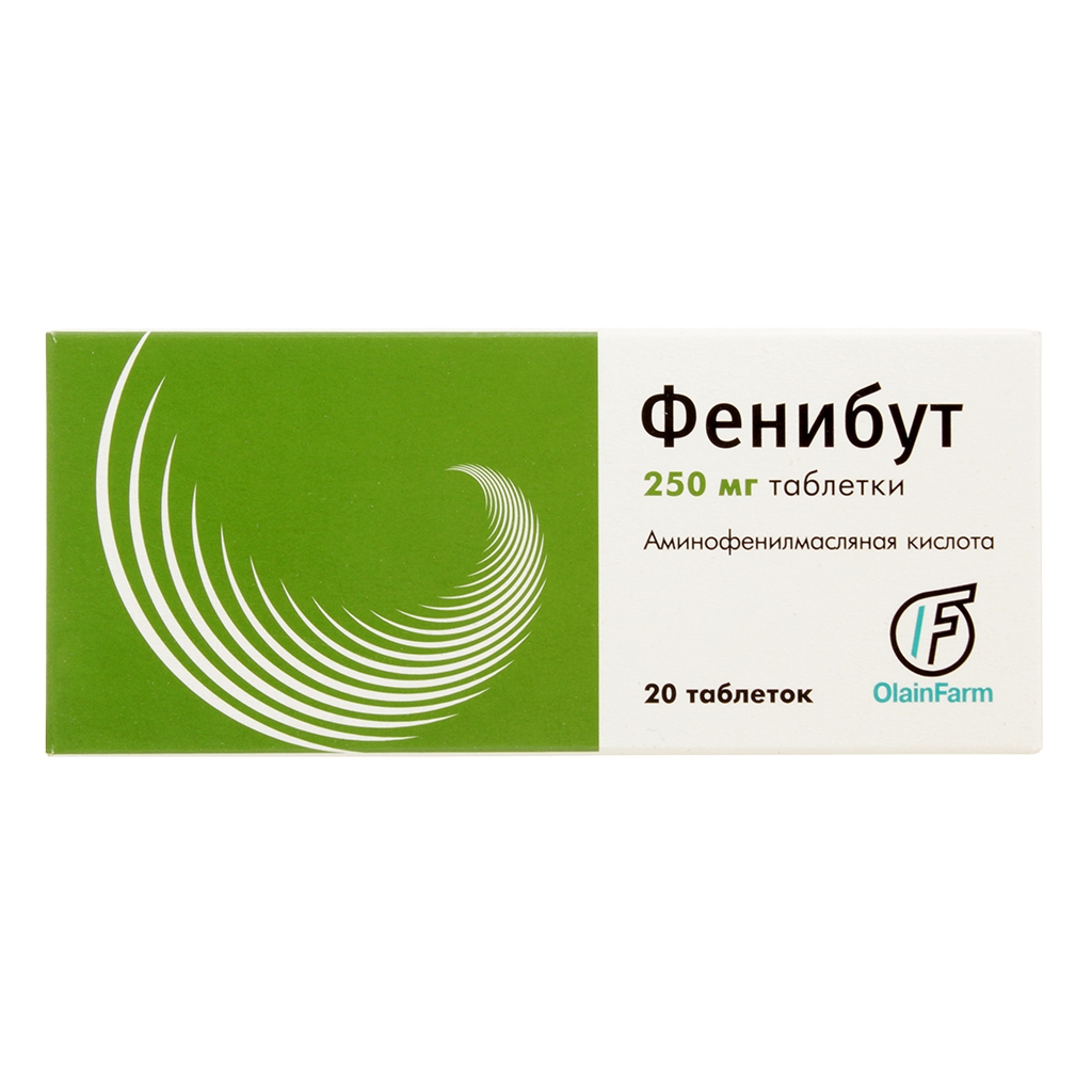 Фенибут таб 250мг №20 Олайнфарм