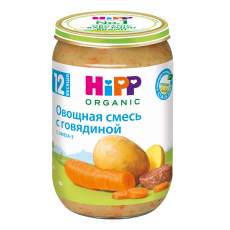 Хипп(HIPP) овощная смесь с говядиной 220г
