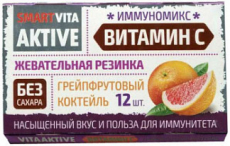 Вита Актив резинка жеват б/сахара(грейпфрут)16г