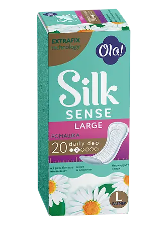 Ола(Ola) Silk Sense DAILY LARGE DEO прокладки ежедневные Ромашка №20