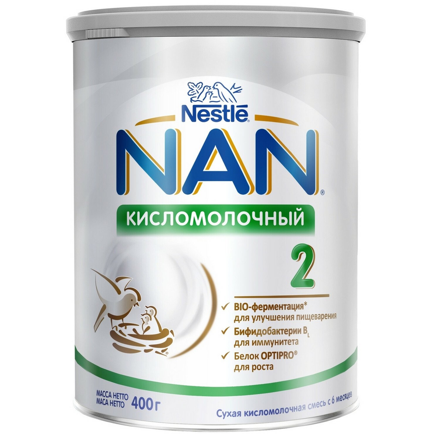 Нестле(Nestle) НАН 2 кисломолочная смесь с 6мес 400г