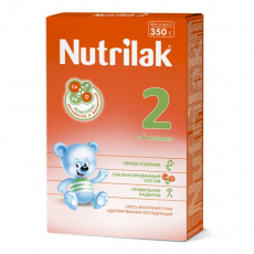 Нутрилак (Nutrilak) 2 смесь молочная сухая адаптир 6-12 месяцев 350г/400г картон