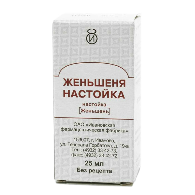 Женьшеня настойка фл 25мл