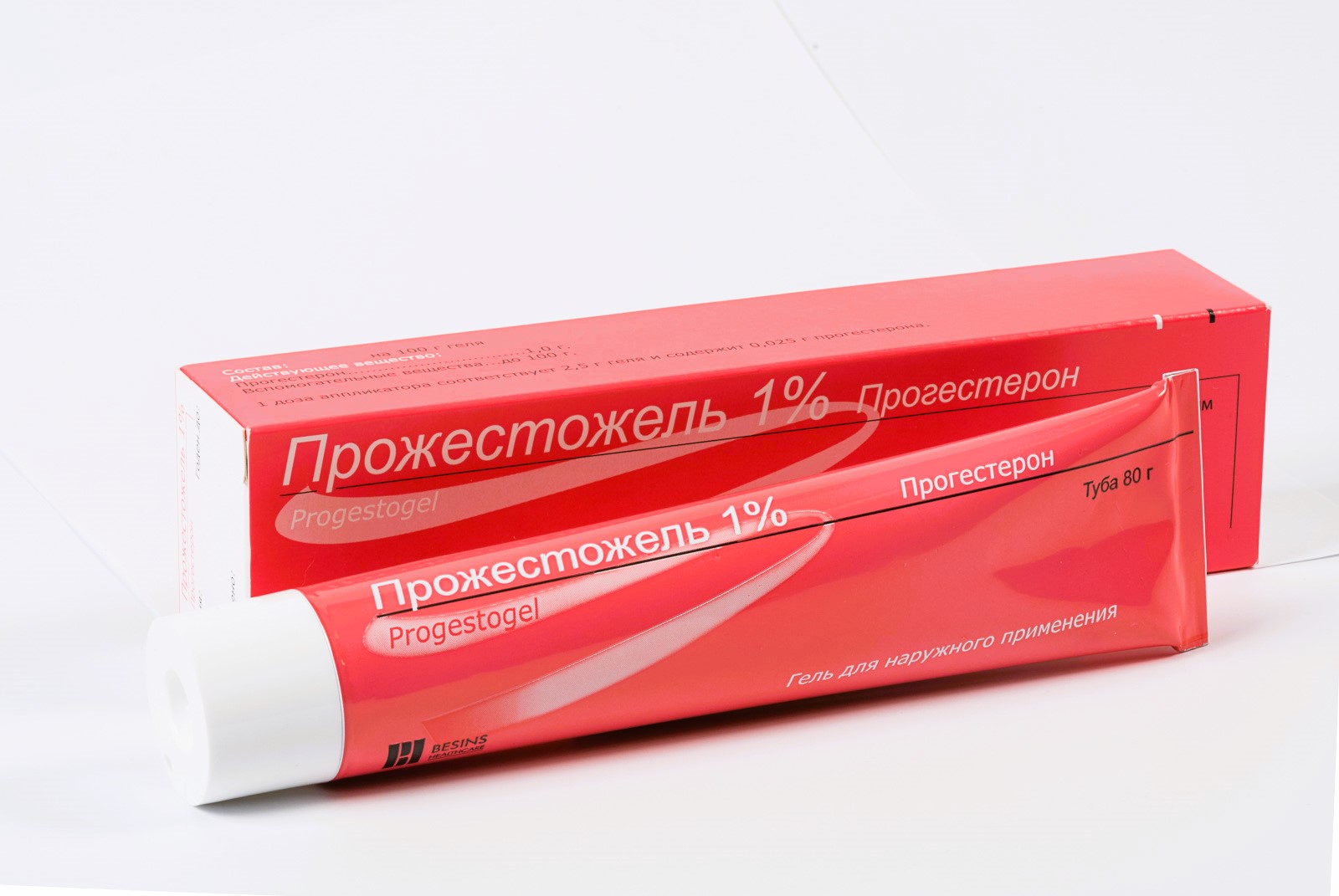 Прожестожель гель д/наружн примен 1% 80г