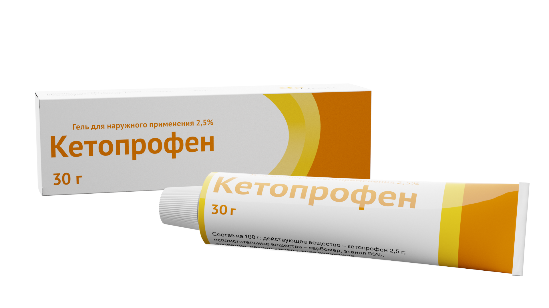 Кетопрофен гель д/наружн примен 2,5% 30г